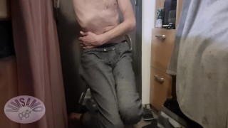 Hold up pee until desperation. Getting super horny from not being allowed to pee and enjoy selfplay.