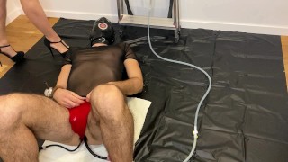 The impossible Cum Challenge #3 – Enema and Pee holding