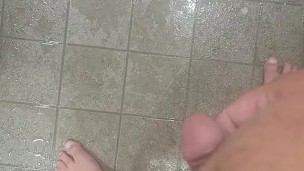 Peeing in shower