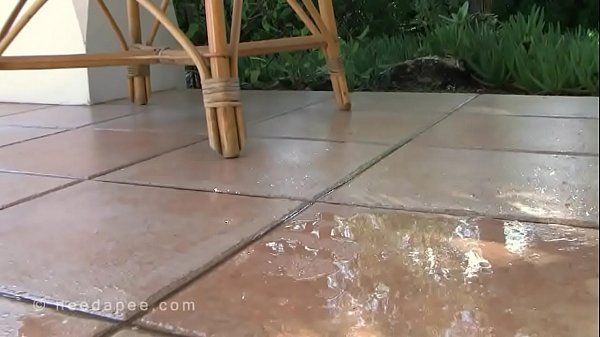 Pissing outside of villa