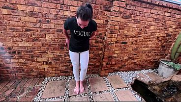 Chubby slut piss desperation, pants wetting compilation